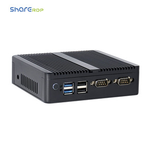 Sharerdp düşük tüketim Celeron J4125 8GB 16gb Ram 128GB SSD fansız Mini PC endüstriyel Comput <span class=keywords><strong>Linux</strong></span> çift Ethernet - Product Image 1