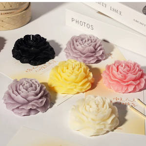 Vela Aromática con Forma de Flor de Peonía, Regalo Creativo para el Día de la Mujer, San Valentín, Navidad - <span class=keywords><strong>Cera</strong></span> de Soya - Product Image 3