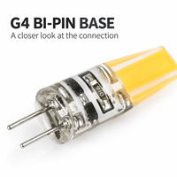 Ampoule LED G4 Dimmable COB DC12V 2W Mini Capsule Bi-Pin pour Lustres en Cristal et Éclairage Intérieur Décoratif – Vente Directe Usine