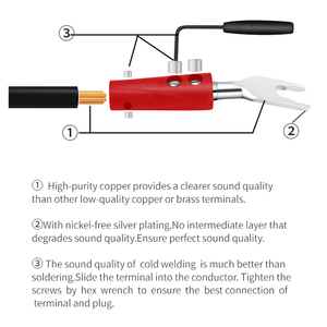 RASANTEK OEM ODM Hi-end динамик штекер HIFI U/Y посеребренный лопатка банановый разъем динамик Hi-Fi аудио разъем - Product Image 5