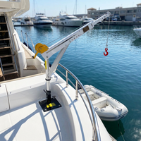 Hochfester Einarm-400kg-Rettungsbootlifter Mini-Davit-Kran für Fischerboote, Yachten, Superyachten, Segelboote und Schnellboote