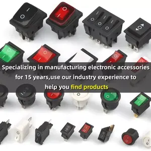 Kcd1 Rocker Switch PCB 250v KCD1-101 15*21mm 3 PIN 2/3position Rocker Switch With Led