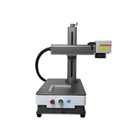 20w 30w moins cher smart 2.5d couleur fibre métal nom plat tout en un machine de gravure de marquage laser avec rotatif à vendre