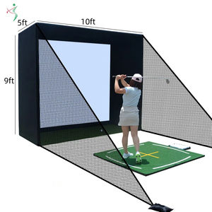 Filets de boîtier de simulateur de golf 10x9ft avec cadre en aluminium écran d'impact HD double couche et filet latéral pour <span class=keywords><strong>studio</strong></span> de garage à domicile - Product Image 3