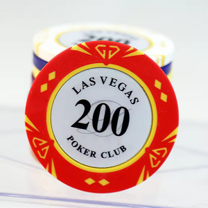 Ficha de Póker de Arcilla de Alta Calidad de 14g, Casino Royal, Personalizable, 40mm, Moneda, Decoración Interior de Las Vegas, Banda Metálica, Adhesivo Decorativo - Product Image 2