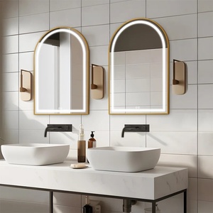 Specchio da bagno con cornice in metallo specchio - Product Image 4