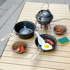 ชุดกระทะพับได้แบบพกพาสำหรับใช้งานกลางแจ้ง 618-1 สำหรับอุปกรณ์ทำอาหารแคมป์ปิ้ง - Product Image 2