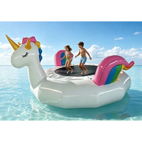 Trampoline aquatique gonflable licorne, plateforme de saut aquatique, lit de saut aquatique