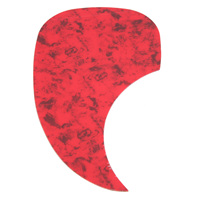 Plaque de protection anti-rayures pour guitare acoustique, 2 pièces, remplacement pour 3841in Celluloid (couleur écaille de tortue rouge, forme goutte d'eau)