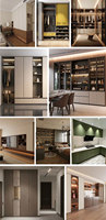 Muebles de Alta Gama para el Recibidor de una Villa, con Mueble Zapatero Combinado y Exhibidor Decorativo para una Entrada Elegante