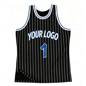 Camiseta de Baloncesto Personalizada Healy con Rayas Blancas y Negras, Impresión Sublimada, Absorbe la Humedad, Unisex, Adulto, Número 1 - Product Image 1