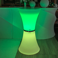 Table de bar extérieure à 16 LED RGB, mobilier de bar lumineux, table à cocktails, table de bar LED pour mariage, fête, jardin, boîte de nuit