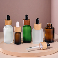 Flacons à bille portables en bambou et bois pour parfum, 5 ml et 10 ml, avec bouchon roll-on, pour diffusion de fragrance, emballage cadeau