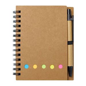 Carnet à spirale en papier kraft multifonction moderne personnalisé avec autocollants et notes adhésives détachables pour étudiants - Product Image 6