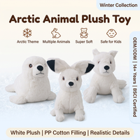 Ensemble de jouets en peluche personnalisés sur le thème des animaux arctiques : phoque blanc, lapin, renard – Poupées douces et câlines sur le thème de l'hiver – Cadeau pour enfants – Fabrication OEM ODM