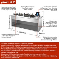 Chaudière multi-têtes commerciale Yawei B8RBD chaudière multi-têtes à gaz rotative intelligente