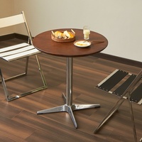 Table à manger ronde en fer forgé de style américain rétro, style industriel, pour café commercial, bar à café, restaurant