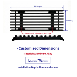 Ventilasi Udara Minimalis Panjang Sesuai Pesanan |   Gril Linear Terintegrasi Aluminium Anodized Berkualitas Tinggi - Product Image 4