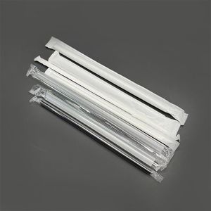Logotipo personalizado Envolver individualmente pajitas <span class=keywords><strong>Boba</strong></span> Jumbo Pajitas de plástico Desechables Pajitas de plástico PP envueltas individualmente - Product Image 5