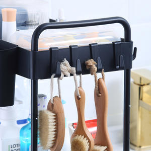Rangement et organisation à 2 niveaux en métal pour la maison Tiroir sous l'évier Organisateur avec panier d'armoire coulissant - Product Image 5