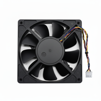 Ventilateur de refroidissement 120x120x38mm AC 220V/240V avec cadre en aluminium, LED noire, roulement à billes, connecteur 4 broches, 17dB(A) silencieux, 75CFM pour boîtier d'ordinateur
