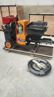 Nouvelle machine à projeter du ciment et du mortier diesel portable avec pompe et compresseur intégrés pour la construction
