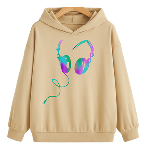 Autumn/Winter Plus Size Custom Acid Wash Embroidered Breathable Front Hooded Hoodie Sweatpants Streetwear Printed Women's Loose - Product Image 1