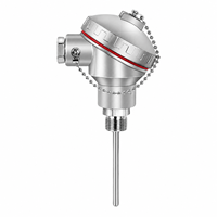 WZP-035 PT100 RTD Temperature Sensor Stainless Steel Probe IP65 Waterproof U-shaped Terminal Thread Mount 4-30mm Probe Length