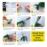 Kit de démarrage pour moules à lettres en résine époxy TIMESRUI, moules en silicone pour alphabet en résine pour la fabrication de porte-clés et de bijoux