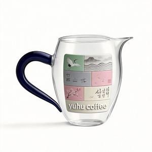 Tasses à café en verre premium de 350 ml avec poignée, verres à thé transparents pour boissons chaudes et froides, Americano, Cappuccino - Product Image 3