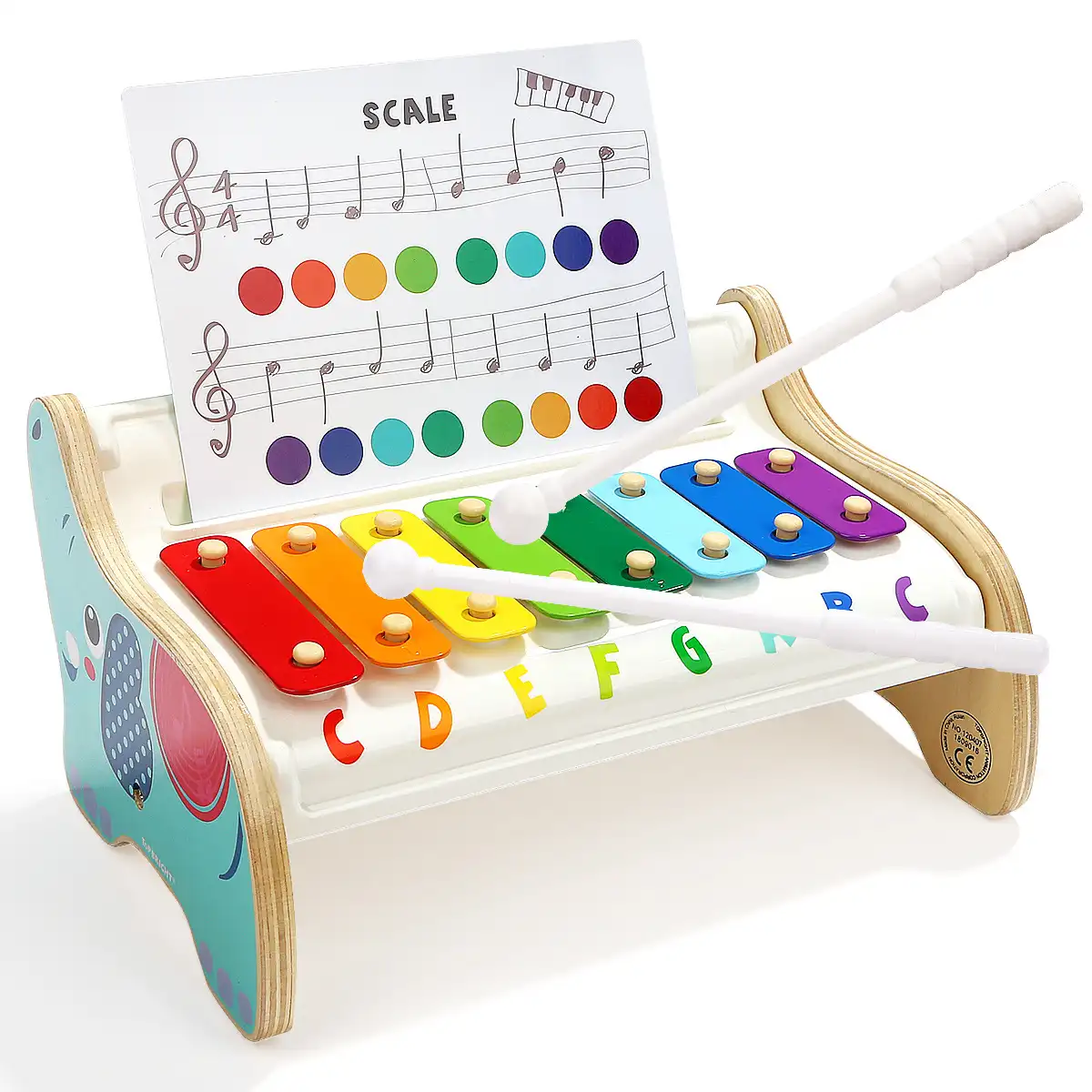 トップブライト子供音楽啓発教材打楽器は子供のためのおもちゃ象8トーン木琴を鳴らします