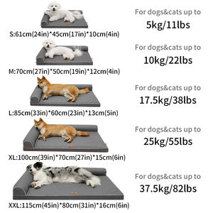 Cama ortopédica impermeable para perro con diseño sólido Oxford, rectangular, de lujo, ecológica - Product Image 6