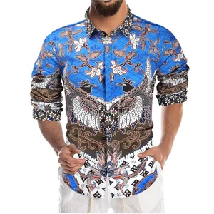 Print Men Shirt Long Sleeve Streetwear High Quality Luxury Floral Mens Dress Shirts