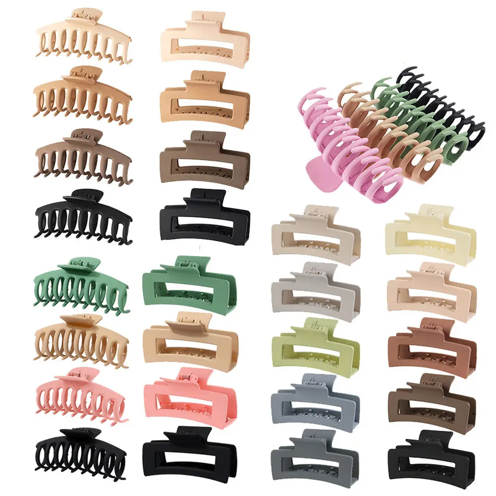 4 Inch Nonslip Large Claw clips Large Hair Clips for Thick Hair Big Long Colorful Claw Clips for Women and Girls