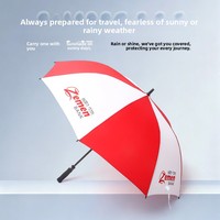 Supplier Payung Promosi Kustom Inovatif Grosir 30 Inch Besar Tahan Angin Cetak Sablon Panel Merah Putih