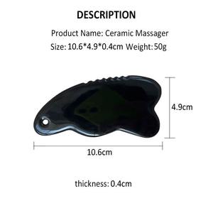 Dégagement Gua Sha outil noir céramique soulagement de la douleur Drainage lymphatique visage corps grattoir masseur pour épaule cou bras mollet - Product Image 6