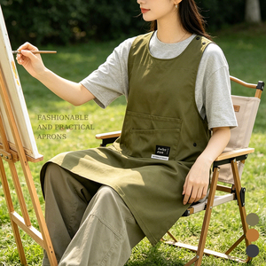 Tablier <span class=keywords><strong>de</strong></span> Serveur Amovible Long et Imperméable pour Hommes et Femmes, Tablier <span class=keywords><strong>de</strong></span> <span class=keywords><strong>Cuisine</strong></span>, Vêtements <span class=keywords><strong>de</strong></span> Travail pour Salon <span class=keywords><strong>de</strong></span> Manucure, Café, Nettoyage - Product Image 2
