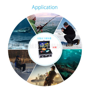 Underwater Fishing <b>Camera</b> 7.0 Inch Screen 30m Line High Definition Portable <b>Wired</b> Fish Finder For Sea River Lake Fishing - Product Image 5
