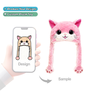 Nhà Máy Tùy Chỉnh Vui Vẻ <span class=keywords><strong>Hat</strong></span> Tai Di Chuyển Nhảy <span class=keywords><strong>Hat</strong></span> Sang Trọng Đáng Yêu Mềm Cosplay Hoạt Hình Giáng Sinh Bên Mèo - Product Image 3
