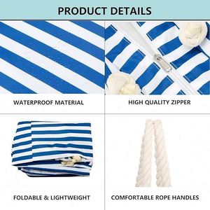 Muestra gratuita, venta al por mayor, bolsa de playa plegable personalizada, ligera, de malla, para piscina, bolsa de playa grande. - Product Image 4