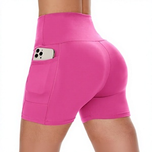 Wholesale Factory Direct Women's Cycling High Waisted Breathable <b>Tummy</b> <b>Control</b> Shorts Polyester/Spandex Running Athletic - Product Image 1