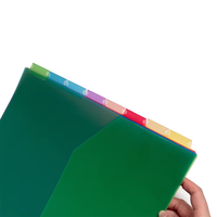 Protège-documents multicolores en PP transparent à double pochette pour carnet à feuilles mobiles, inserts de protection de papier A4 pour classeur à anneaux