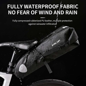 ESLNF Fahrrad-Satteltasche mit großem Fassungsvermögen, wasserdicht, reflektierend, für Mountainbikes und Rennräder - Product Image 3