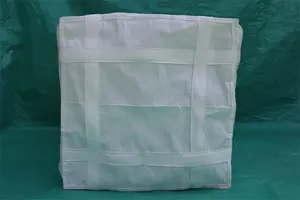 2000 किग्रा चार-तरफा बॉटम एफआईबीसी कंटेनर बैग परिधि सुदृढीकरण सांस लेने योग्य लोडिंग विशाल खनिज पाउडर बैग प्रबलित