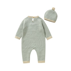 Mimixiong Fabricant Barboteuse ropa de bebes invierno Tricoté À Manches Longues Barboteuse Combinaison À Capuche Nouveau-Né - Product Image 2