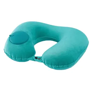 Airlines Advertising Gift Promotional Portable Pillows Airplane Comfortable Custom Outdoor U Shape Inflatable Travel Neck Pillow