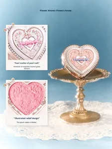 Flower Knows Nouvelle Collection Bunny Garden Poudre de blush gaufrée lyophilisée, couleur d'ambiance éclatante, forme cœur d'amour - Product Image 6