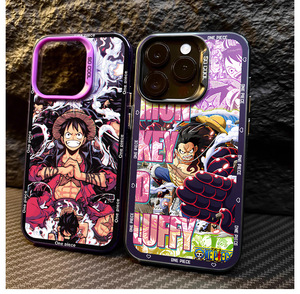 Phim Hoạt Hình Một Mảnh Luffy Màu Bạc Imd Trường Hợp Điện Thoại Cho <span class=keywords><strong>iPhone</strong></span> 11 12 13 14 15 16 17 Pro Max 16E 17air Phim Hoạt Hình Chống Thả Cover Quay Lại - Product Image 2