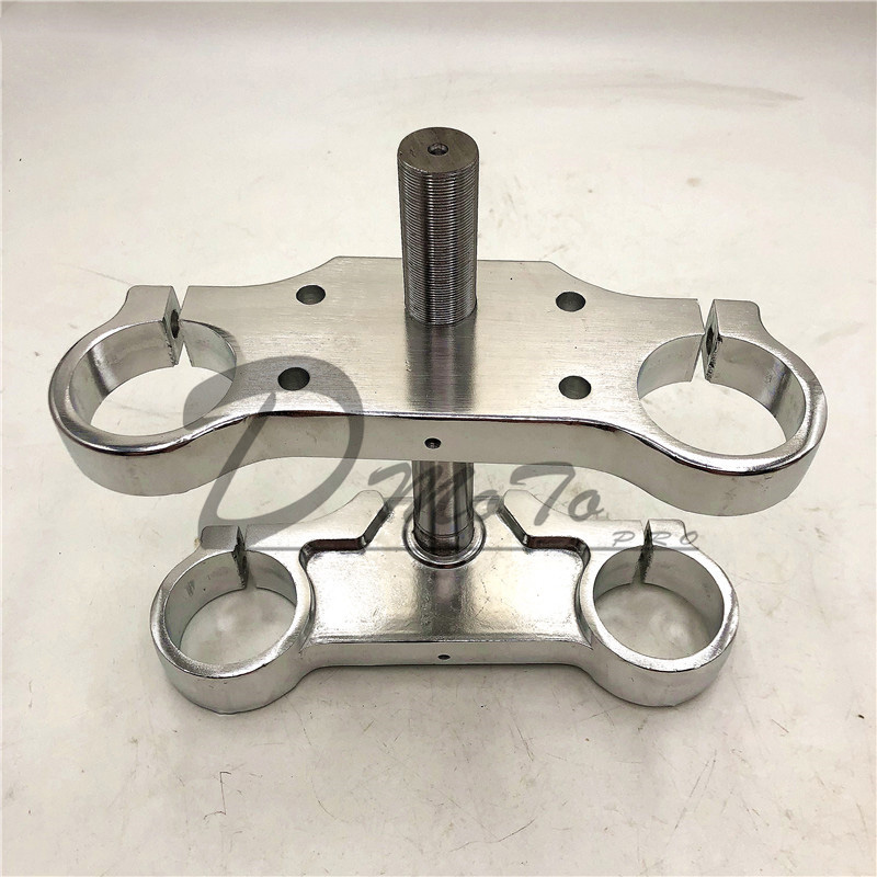 Алюминий мотоцикла 22 мм 7/8 "образного руля крепление бары 45 48mm Перевернутый Амортизатор направление устройства Верхняя и нижняя пластина