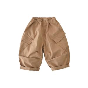 Pantalons <span class=keywords><strong>cargo</strong></span> à poches larges et amples pour garçons, nouvelle collection printemps, mode bébé, impression numérique simple, revêtement PU - Product Image 5